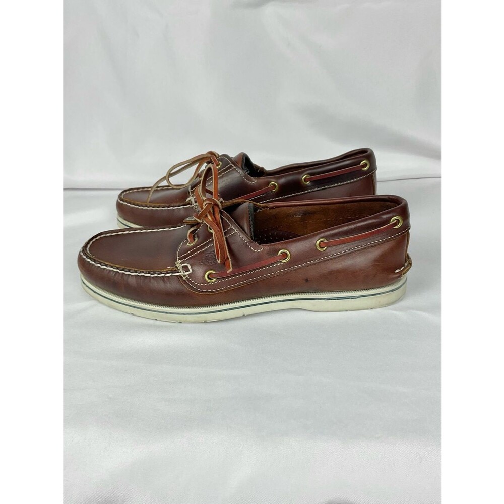 Vintage Dexter Leather Boat Shoes Men’s Sz 9 Narrow Deck Shoes Retro 80s Preppy